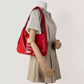 Ретро-текстура, однотонные универсальные сумки-тоут на одно плечо для женщин, новые сумки для шопинга и путешествий красного цвета, большой емкости (20cm<Max Length<30cm)