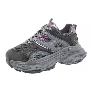 Retro thick-soled high-value dad shoes, winter new lace-up running shoes, student fashion sneakers 35