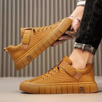 Ретро толстая подошва дышащая обувь летняя новая мужская повседневная обувь модные удобные нескользящие мужские кроссовки для активного отдыха износостойкие 39 бежевый