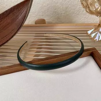 Ретро Тонкий Кожаный Ободок для Женщин Девушек Элегантный Простой Обруч для Волос Повязка для Волос Осенне-Зимняя Мода Универсальные Аксессуары для Волос