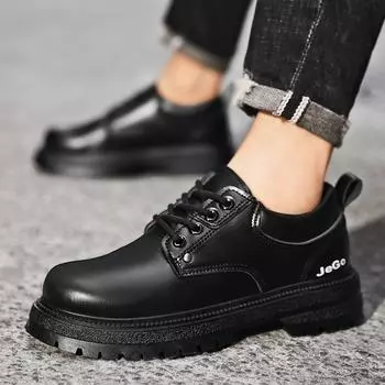 Retro tooling shoes men s autumn and winter new men s shoes Martin boots low-top men s British trend casual shoes 39