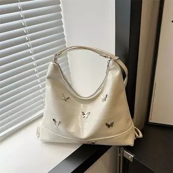 Retro Tote Bag Women s New Fashion Fashion Underarm Bag Niche Textured Bow Shoulder Bag