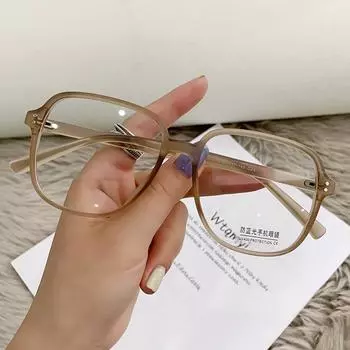 Retro Tr Square Glasses, Plain Literary And Anti-Blue Glasses, Retro Personalized Flat Glasses Frame 2176 anti-blue lens
