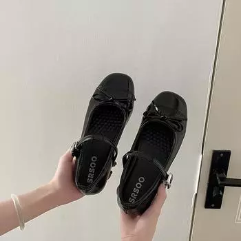 Ретро туфли Мэри Джейн на мягкой подошве женские летние новые универсальные туфли из маленькой кожи 35