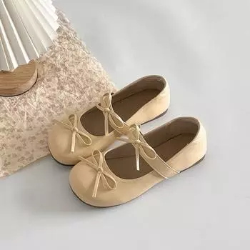 Ретро туфли Мэри Джейн с круглым носком, новые, с юбочным бантом, маленькие кожаные туфли, студенческие милые женские туфли 35