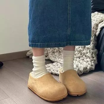 Ретро-туфли в виде маленьких картофелин, мягкие туфли на толстой подошве для женщин, новые зимние туфли из хлопка с большим носком в иностранном стиле 2024 года 35