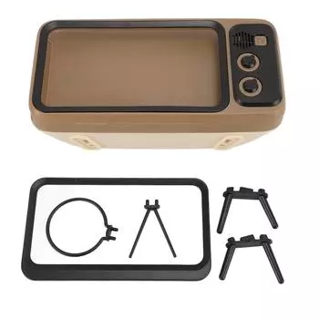 Retro TV Desktop Mobile Phone Holder ABS Cute Decorative Phone Stand for Study Living Room Office