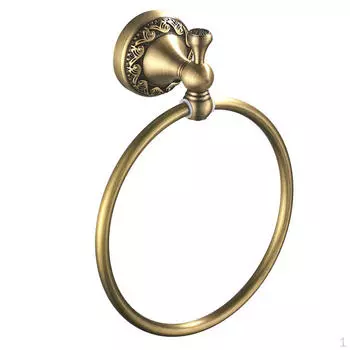 Ретро твердая латунная вешалка для полотенец на кольце, вешалка для ванной комнаты и кухни, нержавеющая