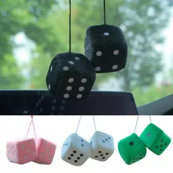 Ретро-украшение для автомобиля в виде игральных костей - Lucky Charm 7*14*7CM розовый