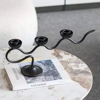 Ретро-украшения для подсвечников в виде железных линий, реквизит для создания романтической атмосферы дома, украшения для французского крыльца в виде трехсвечников