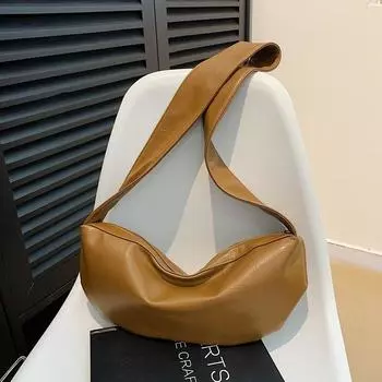 Retro underarm bag women s 2025 new autumn large-capacity messenger dumpling bag fashionable shoulder bag белый