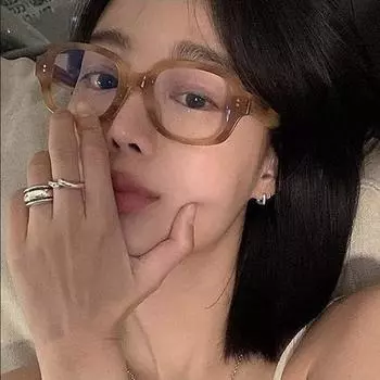 Ретро Узкие Овальные Анти-Синие Светлые Очки Женские Ins Стиль Плоские Светлые Зеркальные Минималистичные Очки красный