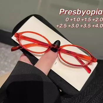 Ретро узкие овальные очки для пресбиопии Персонализированные сверхлегкие очки Высококачественные антисиний световые очки для пресбиопии 0