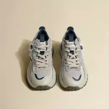 Retro Versatile Thick Sole Mesh Durable Dad Shoes Versatile Casual Sports Women Sweetheart Women Shoes 35 бежевый