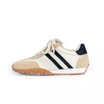 Retro versatile thick-soled color matching casual sports shoes women s height increase spring new casual shoes 34