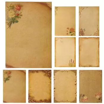 Ретро Винтаж Крафт Конверты Письменный Блокнот Набор Любовное Письмо ко Дню Святого Валентина с Аксессуарами Из Веревки Пригласительные Конверты Писчая Бумага