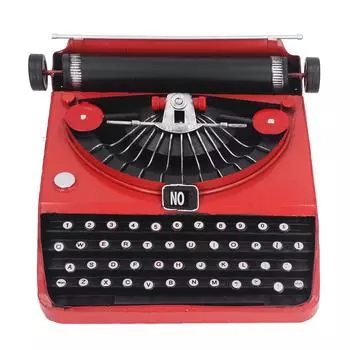 Ретро Винтаж Пишущая Машинка Модель Железный Антикварный Пишущая Машинка Настольный Декор Демонстрационная Модель Пишущая Машинка