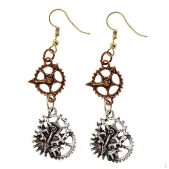 Ретро Винтаж Стимпанк Части Часов Часы Зубчатые Серьги Ювелирные Изделия