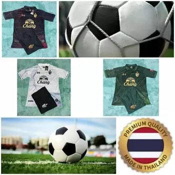 Ретро Винтаж ТАИЛАНД Футбол Футбол Поло ДЖЕРСИ Национальная ЧИР Быстросохнущая Рубашка Поло Воротник Принт Полиэстер Короткий Рукав Униформа Спорт На Открытом Воздухе M