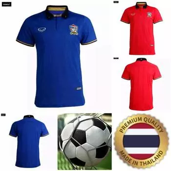 Ретро Винтаж ТАИЛАНД Футбол Футбол Поло ДЖЕРСИ Национальная ЧИР 2016 Быстросохнущая Рубашка Поло Воротник Принт Полиэстер Короткий Рукав Униформа Спорт На Открытом Воздухе XS