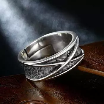 Ретро Время Космос Гоку Черное Кольцо Панк Готика Открытое Кольцо Для Мужчин Ручной Работы Унисекс Дизайнерские Ювелирные Изделия Аксессуары Любители Аниме Подарок resizable