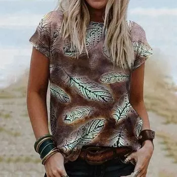 Женская футболка в стиле ретро, винтажная женская одежда с рисунком, футболки с короткими рукавами и круглым вырезом, женская уличная блузка в стиле Харадзюку XS