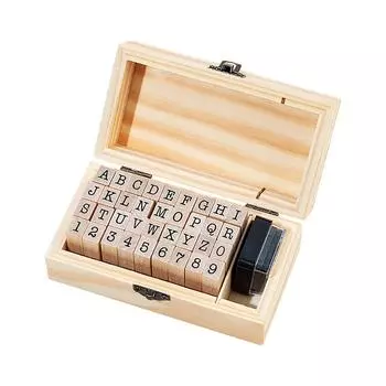 Retro Wooden Seal, Laser-engraved Font, Depth As If Typed On A Typewriter, A Delightful Detail For Retro Enthusiasts One Size