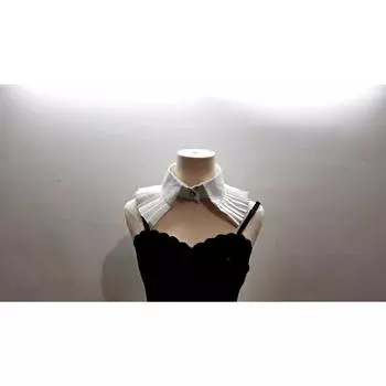 Ретро-воротник в виде листьев лотоса, женская летняя простая и универсальная отдельная рубашка, воротник рубашки с острым воротником, одно слово, поддельный воротник, аксессуары белый