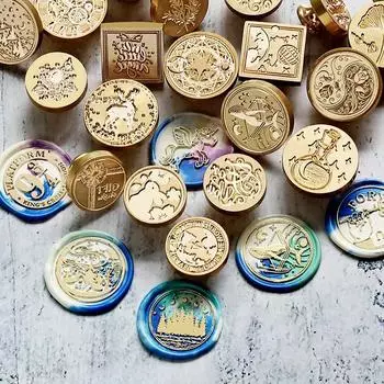 Ретро восковая головка штампа созвездие горячая распродажа серия набор латунная головка штампа диаметр 2,5 см набор печатей антикварная восковая печать штамп