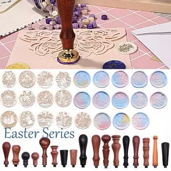 Ретро восковая печать штамп пасхальная серия шаблон DIY восковая печать штамп головка для скрапбукинга свадебное приглашение печать штамп DIY ремесло