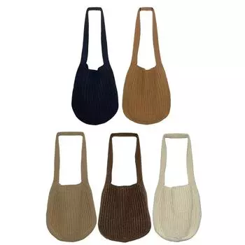 Ретро вязаные женские сумки-тоут большой емкости женская сумка через плечо AU бежевый