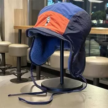 Ретро-вышивка в тон шапка Lei Feng мужская и женская осенне-зимняя плюшевая теплая универсальная защитная шапка для лыжников пилотская кепка M56-58cm бежевый