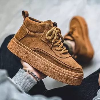 Ретро высокие мужские туфли осенний тренд студенческая платформа спортивная обувь для отдыха на доске обувь молодежная высота Гонконг модная обувь мужская 39