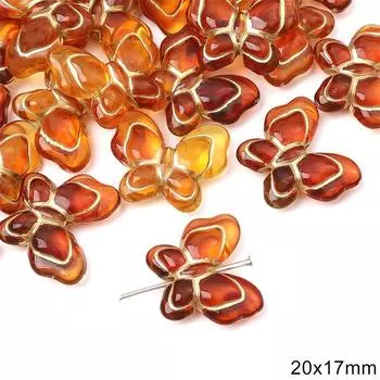 Ретро Янтарно-Золотые Барочные Акриловые Бусины для Изготовления Украшений Своими Руками