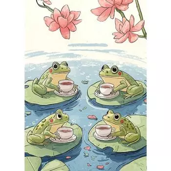 Ретро Японские Мультфильмы Животные Иллюстрация Постер Волна Панда Кот Пингвин Милые Животные Принты Детская Комната Детская Комната Холст Искусство 21cm30cm NoFrame