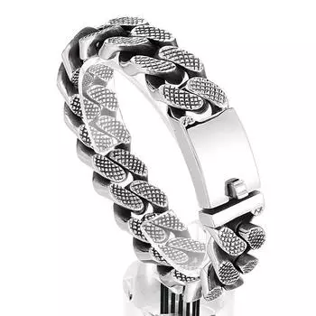 Ретро заклепка из нержавеющей стали Мужской браслет-цепочка Персональный мужской прилив Один продукт