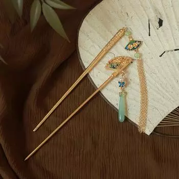 Ретро-заколка для волос с бахромой в виде бабочки, новая китайская старинная заколка для волос, высококачественная заколка-шаг, аксессуары для волос для женщин