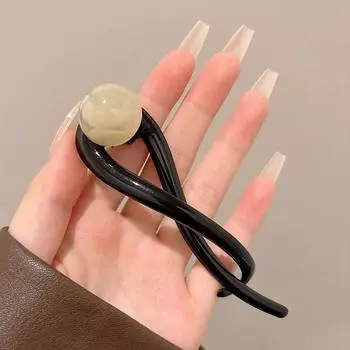 Ретро заколка для волос с одним словом для женщин - 2025 Зажим-твист и зажим-утиный клюв