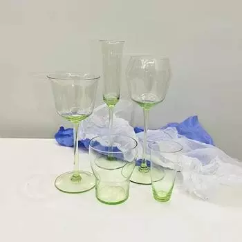 Ретро зеленый бокал для вина, бокал для шампанского, бокал для шампанского, красивый винтажный прозрачный бокал для виски, маргарита, бокалы для вина, барная посуда 1PCS