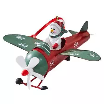 Ретро Железный Рождественский Кулон Антикварный Стиль Санта-Клаус Самолет Украшения Снеговик Декоративный De T3G8 D-1pcs