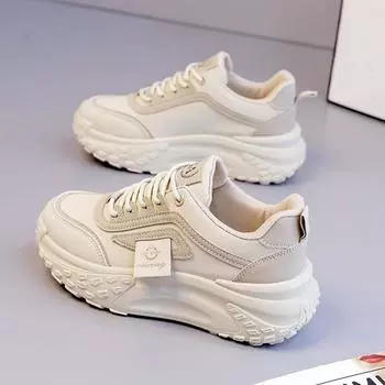 Ретро женская обувь Весенние туфли на платформе Женские повседневные кроссовки Универсальная модная дизайнерская обувь Высококачественные женские кроссовки 35