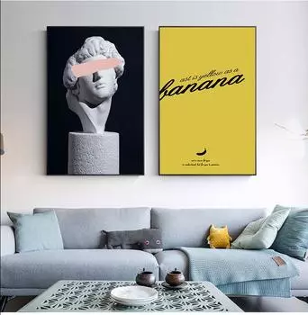 Ретро Женская Скульптура Искусство Ренессанса Абстрактные Настенные Отпечатки На Холсте Картины в Современном Стиле 21cm30cm NoFrame