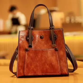 Ретро женская сумка Простая сумка-тоут Популярная новая сумка через плечо Городская женская сумка для всего