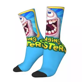 Ретро женские мужские носки My Singing Monsters Mammott Funny Icon Crew носки MSM Gaming Merchandise Print Socks супер мягкие лучшая идея для подарка One Size