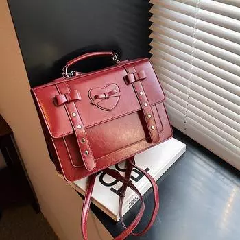 Ретро женский кожаный рюкзак новый милый бант одно плечо сумка через плечо студенческие школьные сумки универсальные рюкзаки для поездок на работу