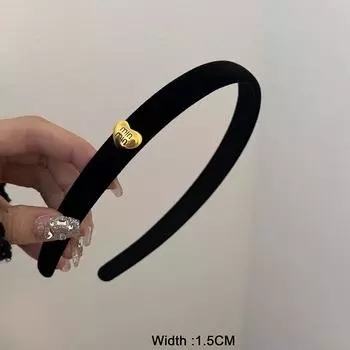 Ретро Женский Обруч для Волос Флисовая Повязка на Голову Французская Любовь Бархатная Повязка на Голову Безель Девочка Повязка на Голову Модный Головной Убор Аксессуары для Волос