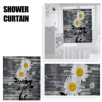 Ретро Зима Рождество Снеговик Душевая Занавеска Для Ванной Комнаты Декор 72X72 Дюйма One Size