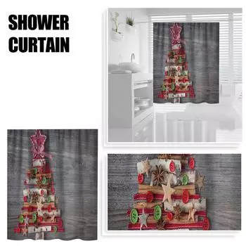 Ретро Зима Рождество Снеговик Душевая Занавеска Для Ванной Комнаты Декор 72X72 Дюйма One Size