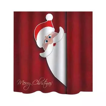 Ретро Зима Рождество Снеговик Полиэстер Душевая Занавеска Для Ванной Комнаты Декор One Size