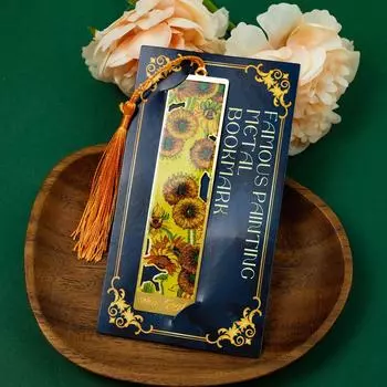 Ретро Знаменитая картина маслом Стиль металлическая закладка для книг Полая страница для чтения Скрепка для ручного счета Подвеска металлическая закладка Подарок